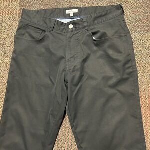 Peter Millar Pants Mens 32x30 Black EB66 Performance Five Pocket Golf Stretch